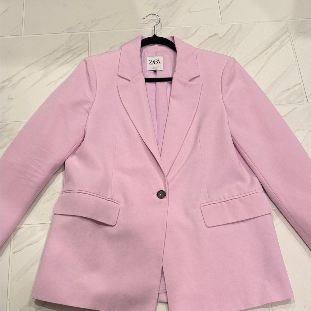 Zara Women's Light Pink Blazer